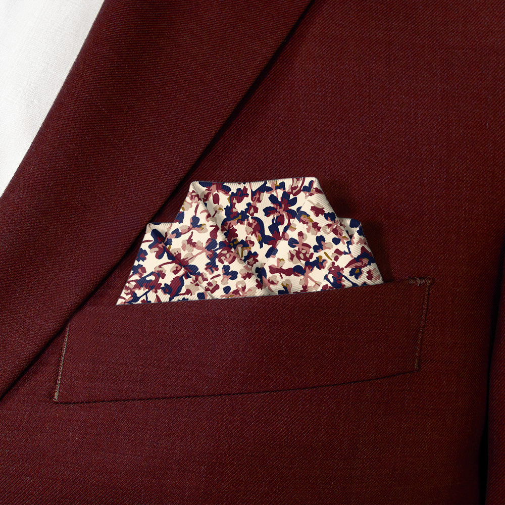 Inflorescence Pocket Square - Scalloped Fold - Knotty Tie Co.