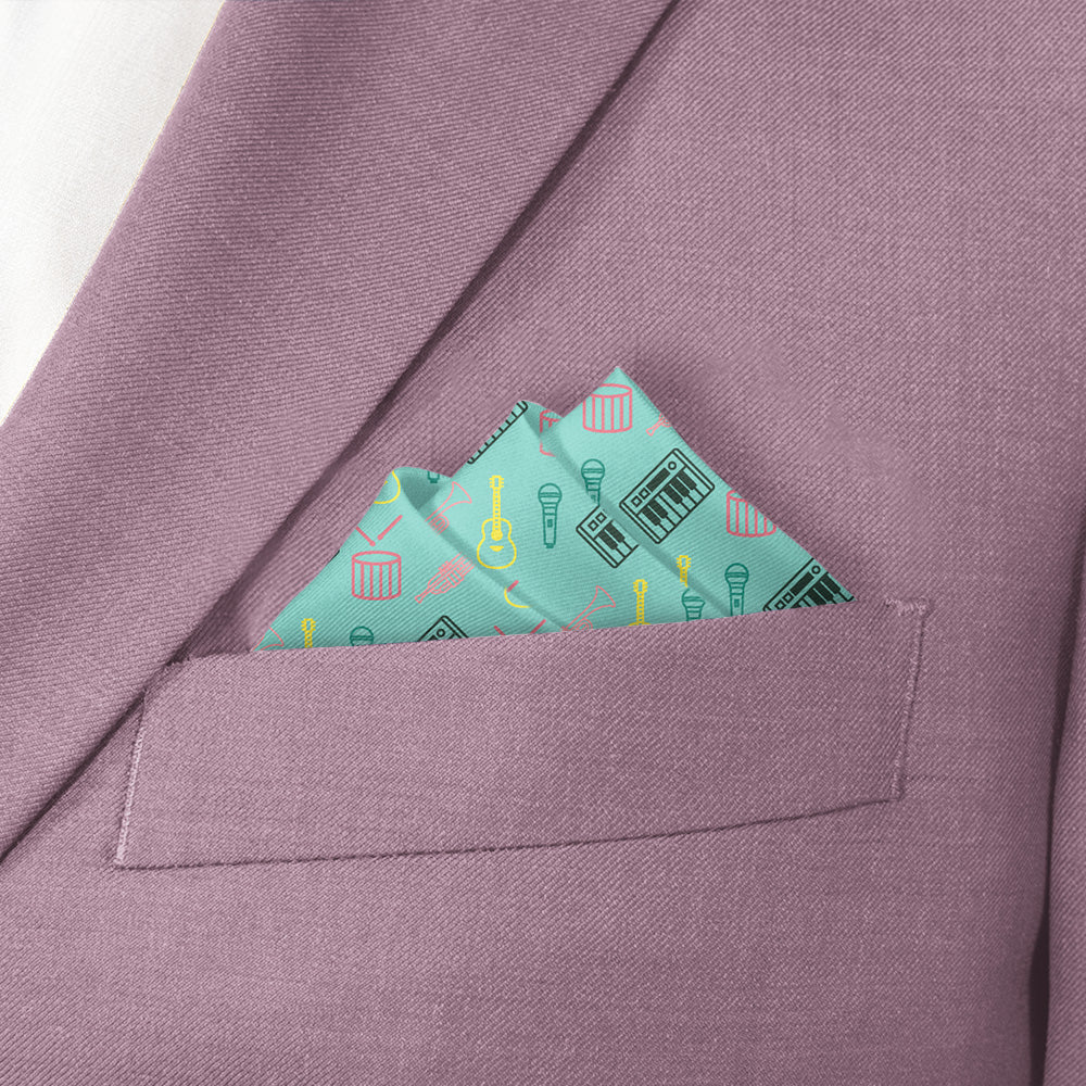 Instruments Pocket Square - Stairs Fold - Knotty Tie Co.