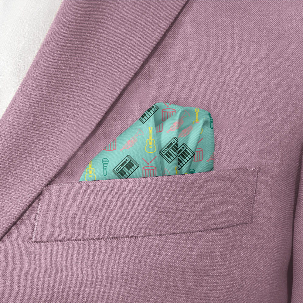 Instruments Pocket Square - Wave Fold - Knotty Tie Co.