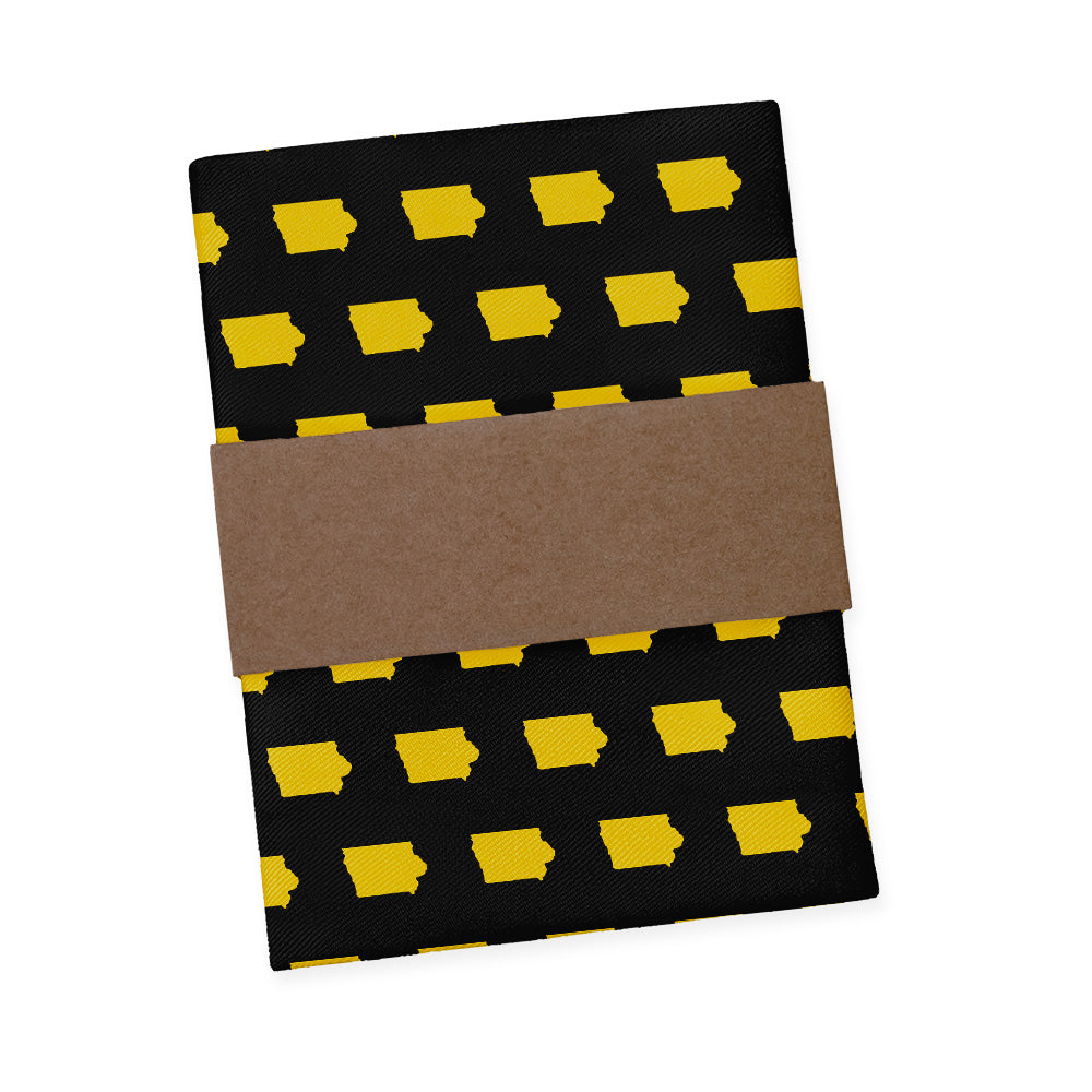 Iowa State Outline Pocket Square - Packaging - Knotty Tie Co.