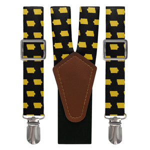 Iowa State Outline Suspenders - Main View - Knotty Tie Co.