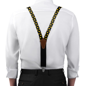 Iowa State Outline Suspenders - On Model Front View - Knotty Tie Co.