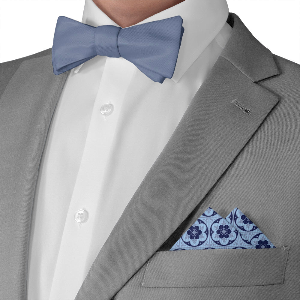 Iron Blossom Pocket Square - Matching Bow Tie - Knotty Tie Co.