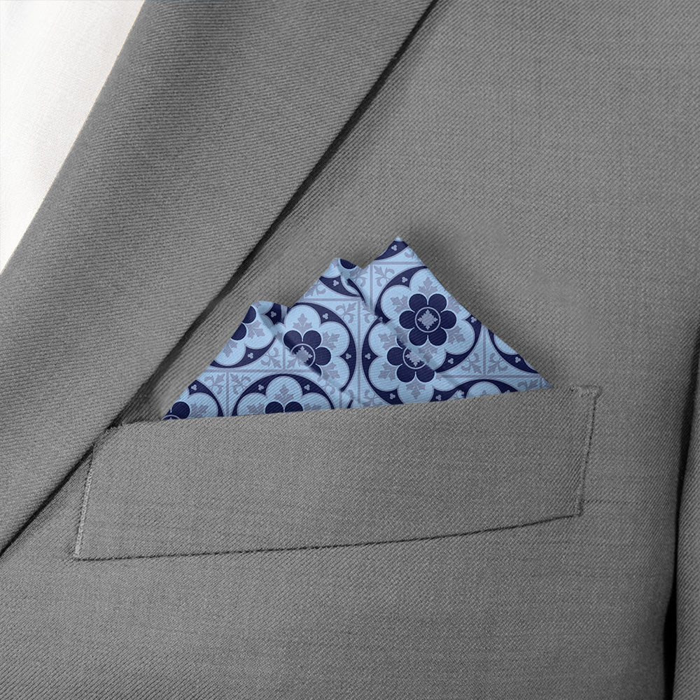 Iron Blossom Pocket Square - Stairs Fold - Knotty Tie Co.