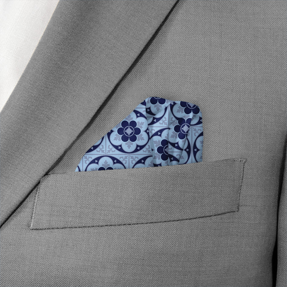 Iron Blossom Pocket Square - Wave Fold - Knotty Tie Co.