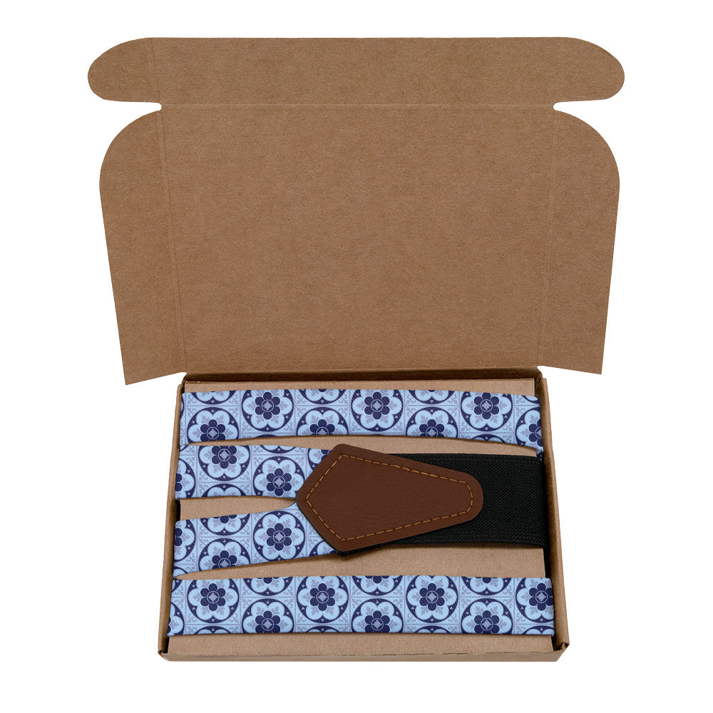 Iron Blossom Suspenders - Kraft Gift Box Packaging - Knotty Tie Co.