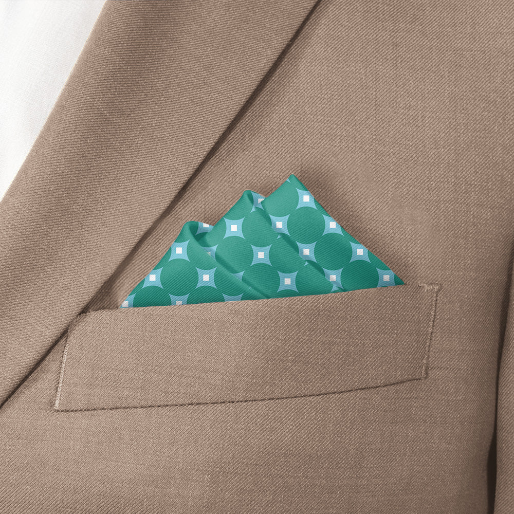 Ivy League Dots Pocket Square - Stairs Fold - Knotty Tie Co.