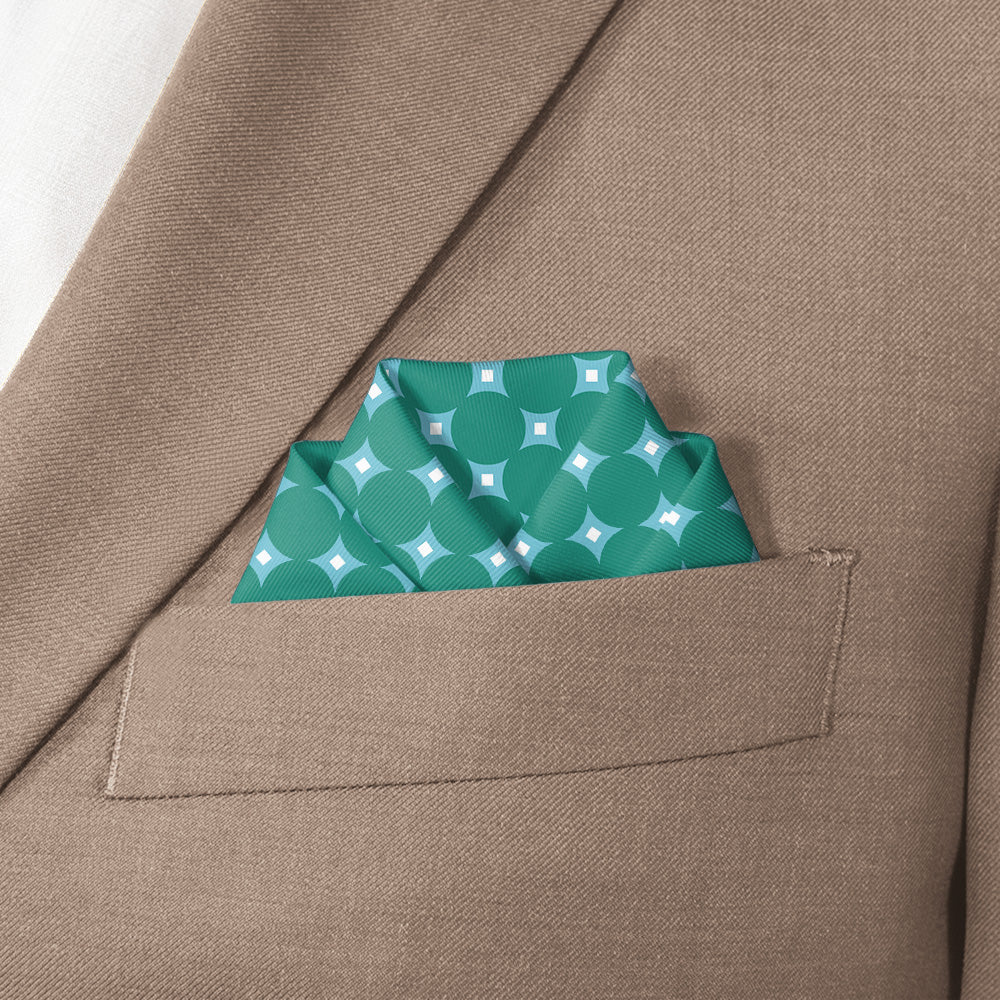 Ivy League Dots Pocket Square - Scalloped Fold - Knotty Tie Co.