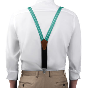 Ivy League Dots Suspenders - On Model Front View - Knotty Tie Co.