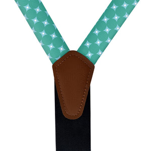 Ivy League Dots Suspenders - Vegan Leather Y-Back - Knotty Tie Co.