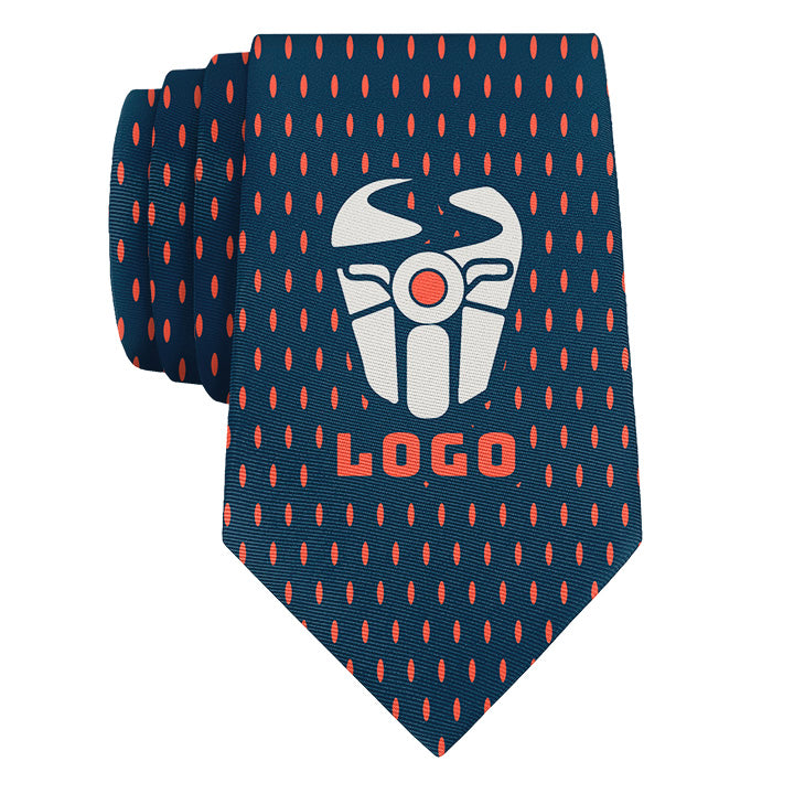 Custom Jersey 1 Logo Tie - Rolled - Knotty Tie Co.