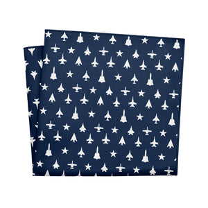 Jets Pocket Square - 12" Square - Knotty Tie Co.