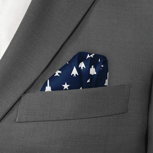 Jets Pocket Square - Wave Fold - Knotty Tie Co.