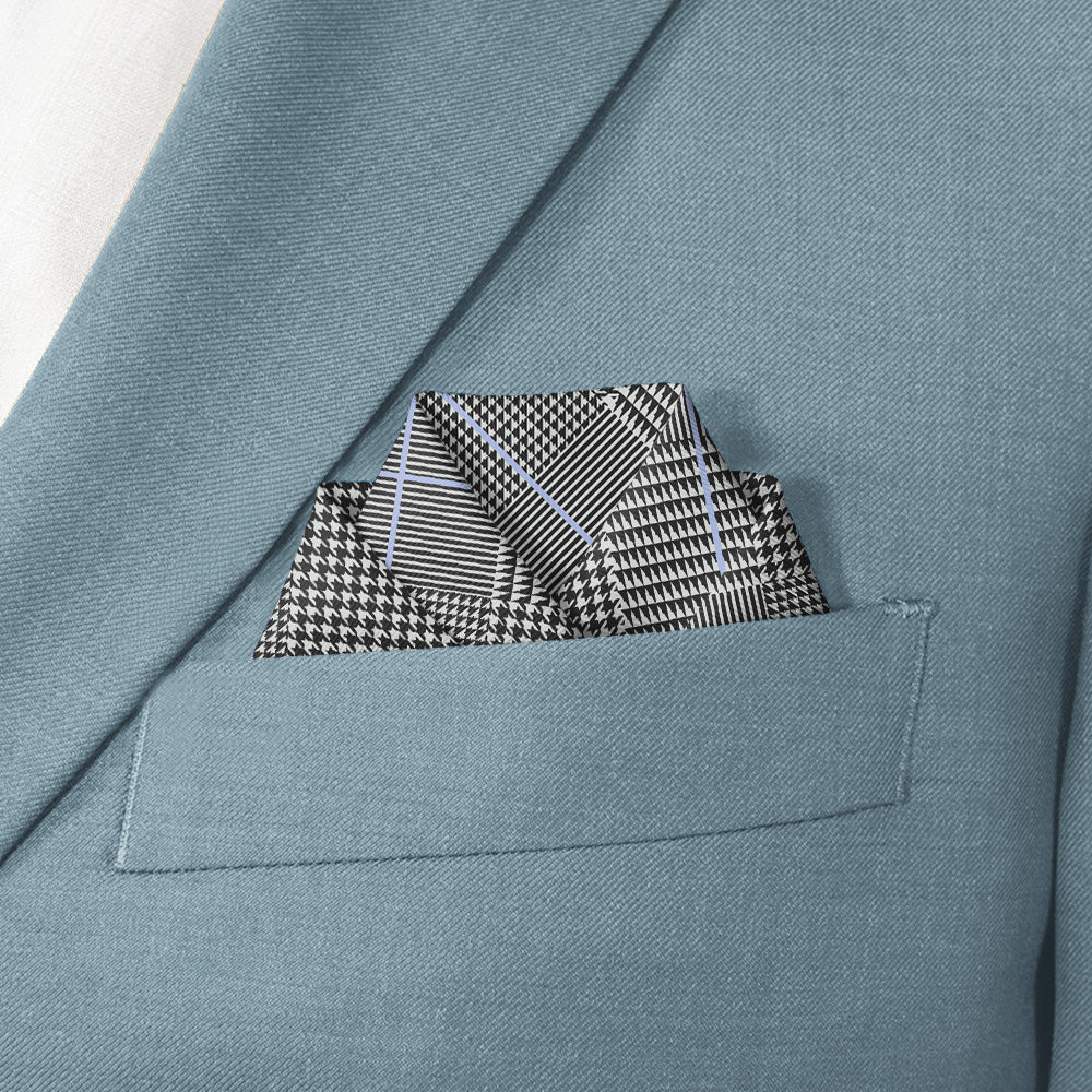 Jezebel Plaid Pocket Square - Scalloped Fold - Knotty Tie Co.