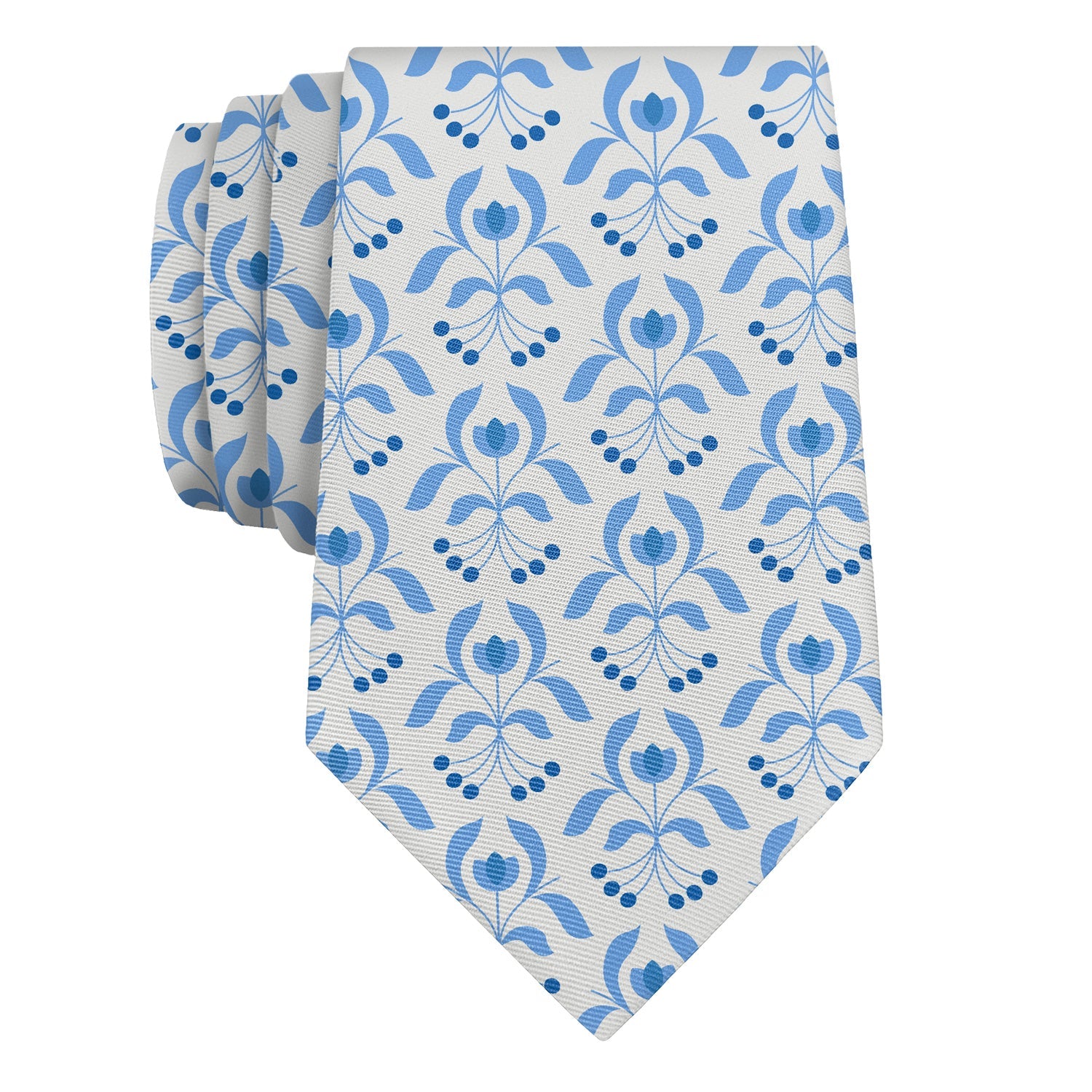 Julie Floral Necktie - Rolled - Knotty Tie Co.