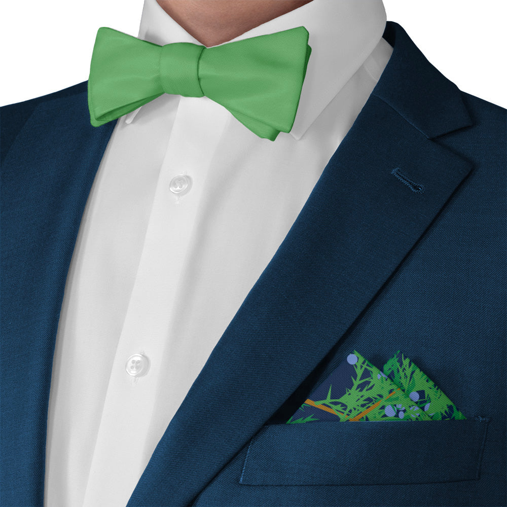 Juniper Pocket Square - Matching Bow Tie - Knotty Tie Co.