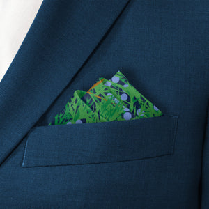 Juniper Pocket Square - Stairs Fold - Knotty Tie Co.