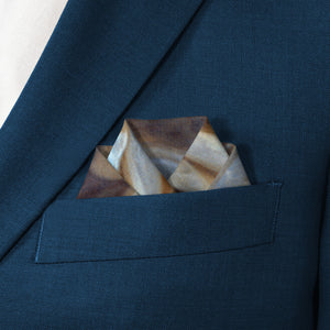 Jupiter's Spot Pocket Square - Scalloped Fold - Knotty Tie Co.