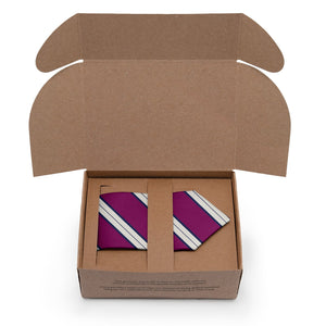 Kalamath Stripe Necktie - Packaging - Knotty Tie Co.