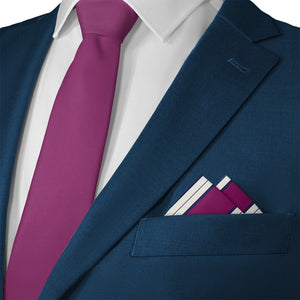 Kalamath Stripe Pocket Square - Matching Necktie- Knotty Tie Co.