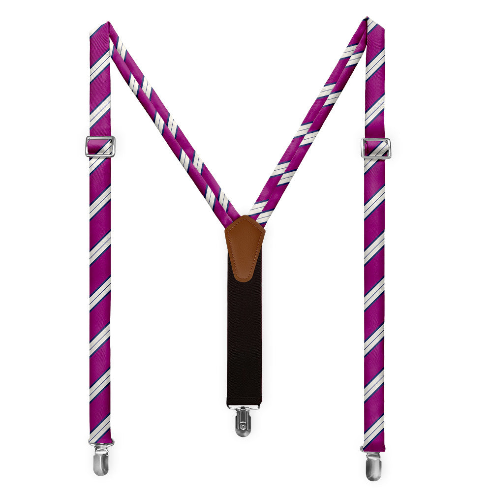 Kalamath Stripe Suspenders - Full Front View - Knotty Tie Co.