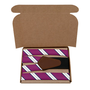 Kalamath Stripe Suspenders - Kraft Gift Box Packaging - Knotty Tie Co.