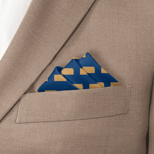 Kansas State Outline Pocket Square - Stairs Fold - Knotty Tie Co.