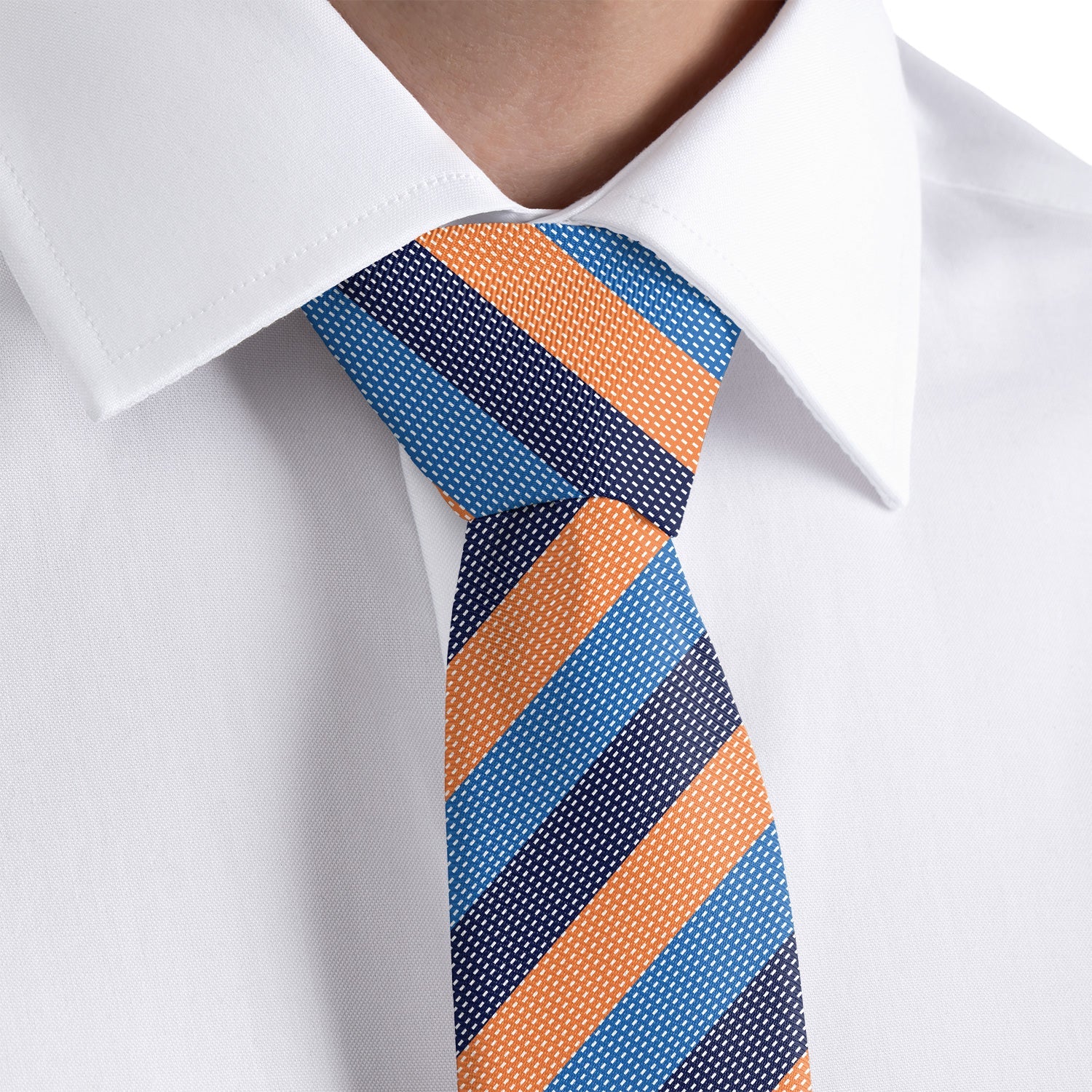 Kent Stripe Necktie - Rolled - Knotty Tie Co.