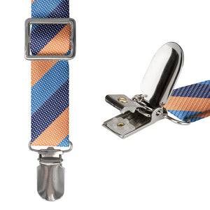 Kent Stripe Suspenders - Hardware and Strap - Knotty Tie Co.