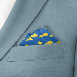 Kentucky State Outline Pocket Square - Stairs Fold - Knotty Tie Co.