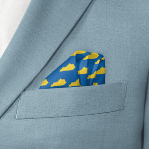 Kentucky State Outline Pocket Square - Wave Fold - Knotty Tie Co.