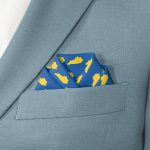 Kentucky State Outline Pocket Square - Scalloped Fold - Knotty Tie Co.