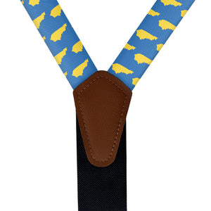 Kentucky State Outline Suspenders - Vegan Leather Y-Back - Knotty Tie Co.