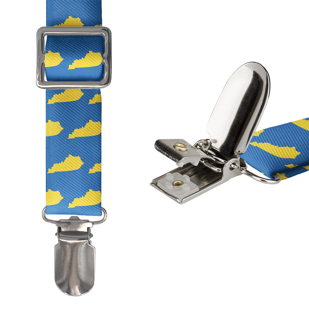 Kentucky State Outline Suspenders - Hardware and Strap - Knotty Tie Co.