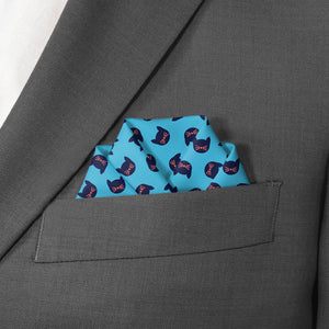 Kitty Cats Pocket Square - Scalloped Fold - Knotty Tie Co.