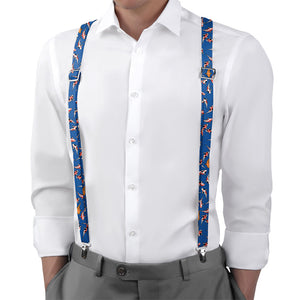 Koi Fish Suspenders - On Model Back View - Knotty Tie Co.