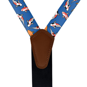 Koi Fish Suspenders - Vegan Leather Y-Back - Knotty Tie Co.