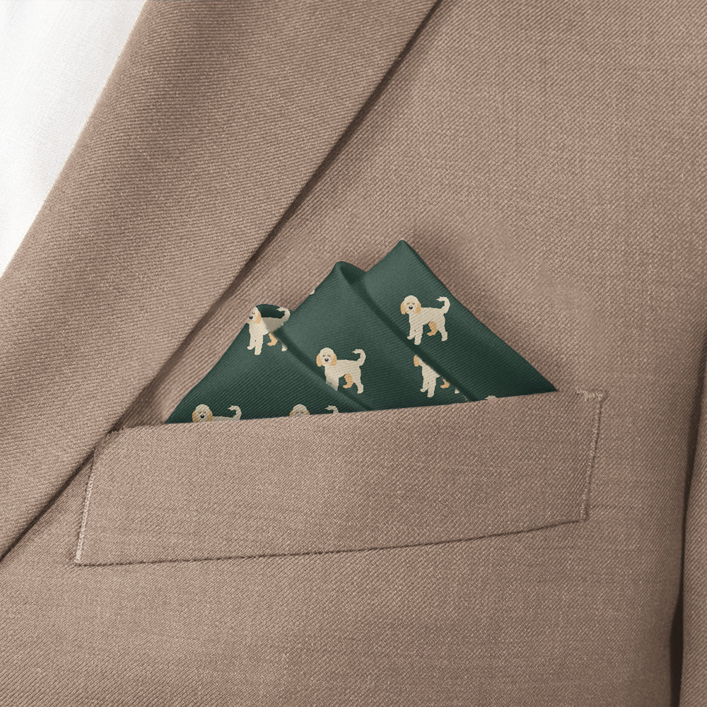 Labradoodle Pocket Square - Stairs Fold - Knotty Tie Co.