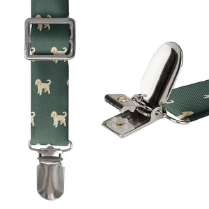 Labradoodle Suspenders - Hardware and Strap - Knotty Tie Co.