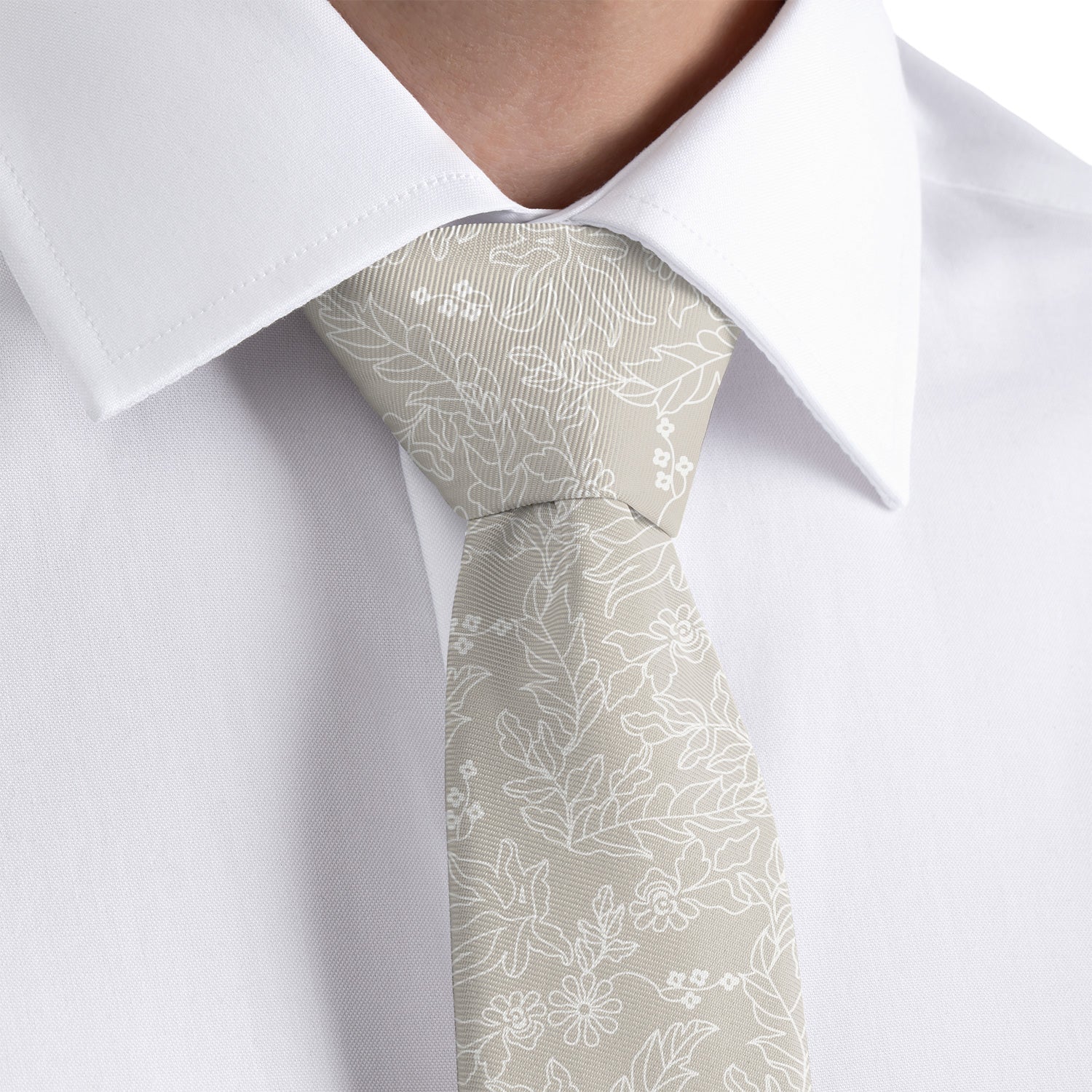 Lacey Floral Necktie - Dress Shirt - Knotty Tie Co.