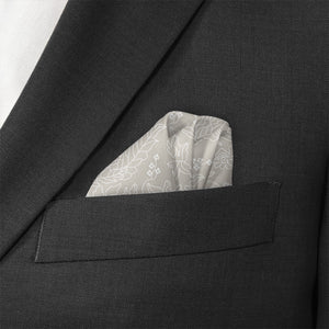 Lacey Floral Pocket Square - Wave Fold - Knotty Tie Co.