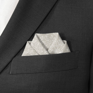 Lacey Floral Pocket Square - Scalloped Fold - Knotty Tie Co.