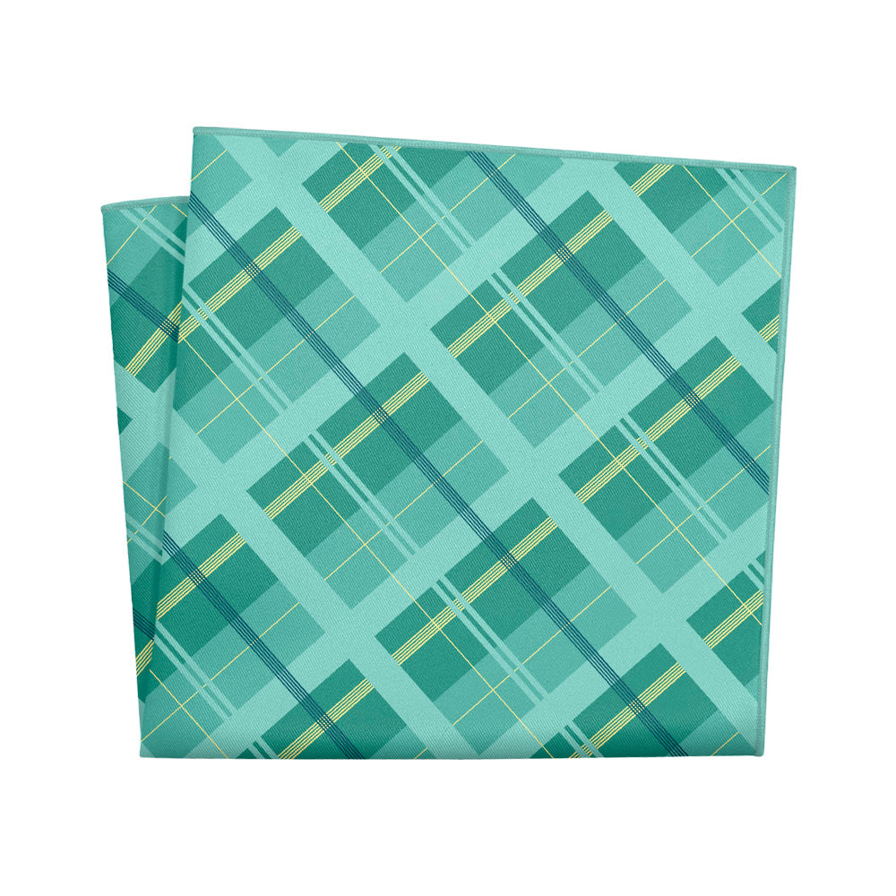 Lanai Plaid Pocket Square - 12" Square - Knotty Tie Co.