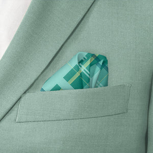 Lanai Plaid Pocket Square - Wave Fold - Knotty Tie Co.