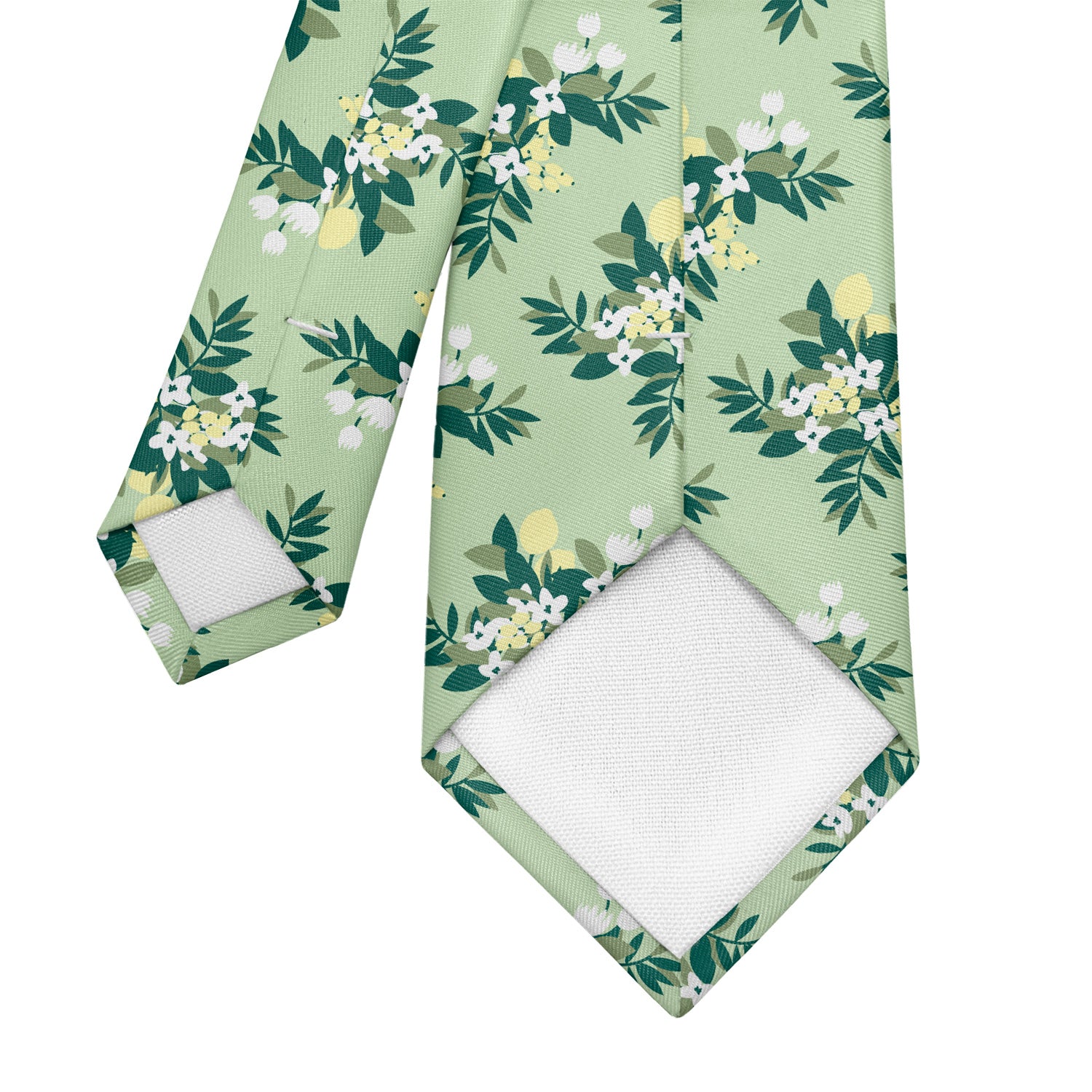 Lemon Blossom Necktie - Tipping - Knotty Tie Co.