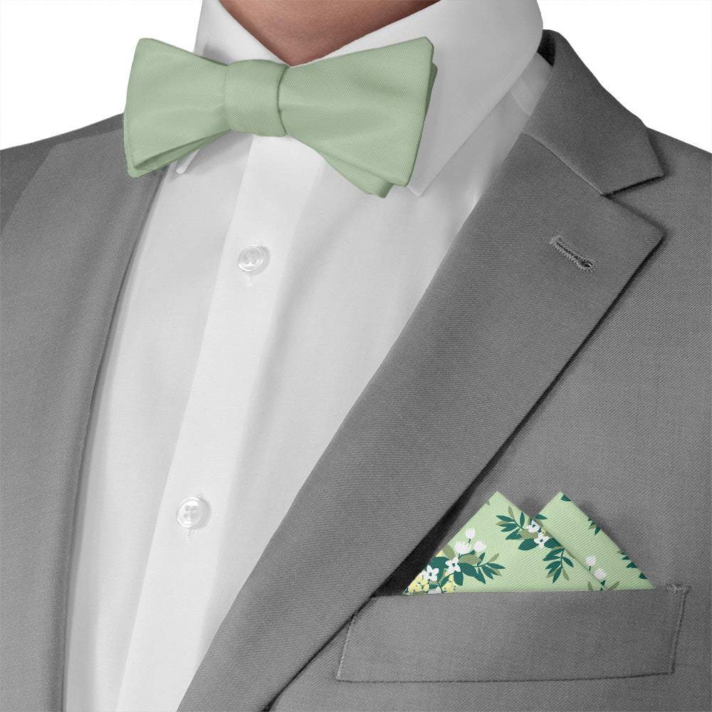 Lemon Blossom Pocket Square - Matching Bow Tie - Knotty Tie Co.