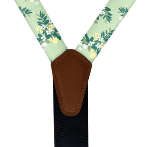 Lemon Blossom Suspenders - Vegan Leather Y-Back - Knotty Tie Co.