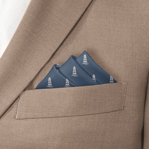 Lighthouse Pocket Square - Stairs Fold - Knotty Tie Co.