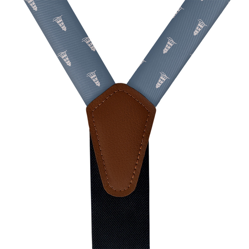 Lighthouse Suspenders - Vegan Leather Y-Back - Knotty Tie Co.