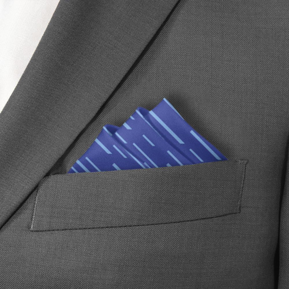 Lightspeed Geometric Pocket Square - Stairs Fold - Knotty Tie Co.